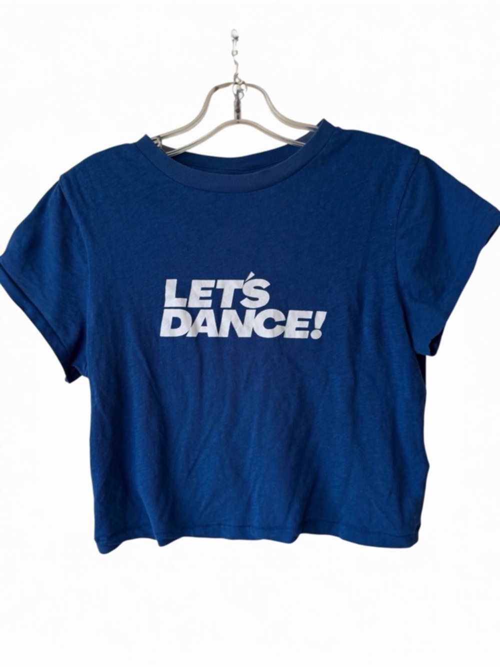 Realisation Par David Bowie Lets Dance T-Shirt Blue Limited Edition XS Crop Top